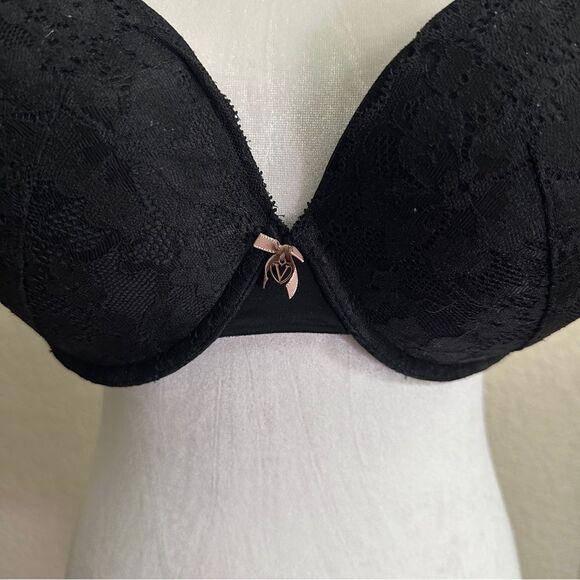 Victoria's Secret Body by Victoria Perfect Shape Push-Up Smooth Bra 36DD Black - Picture 6 of 11